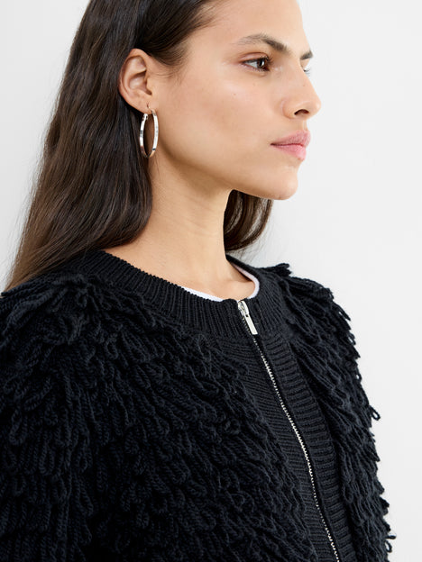 Mali Looped Fringe Knit Jacket