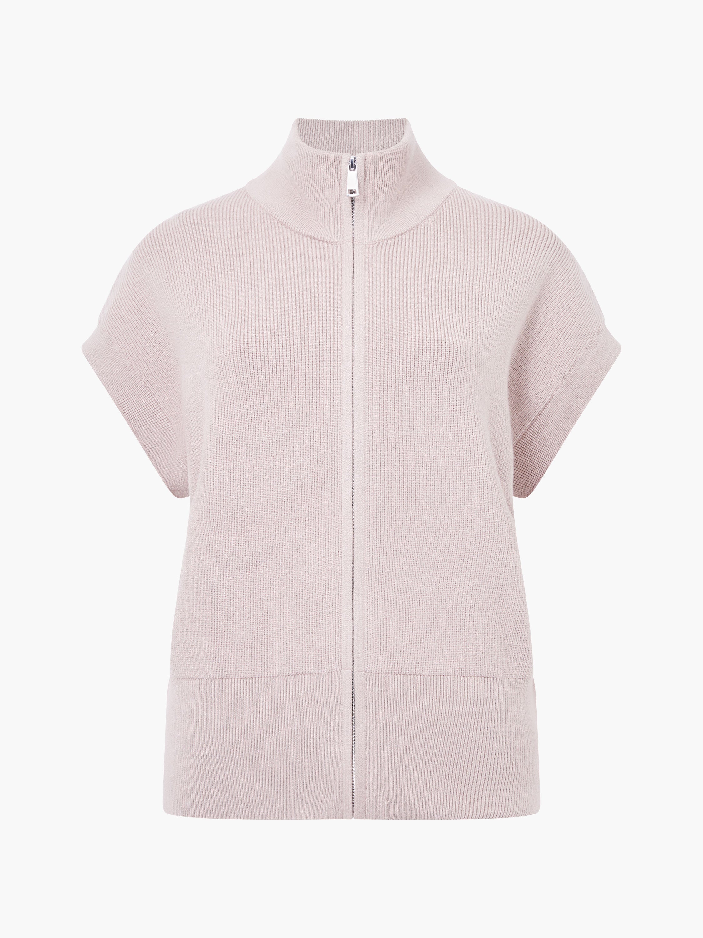 Ava Knit Zip Through Sleeveless Vest