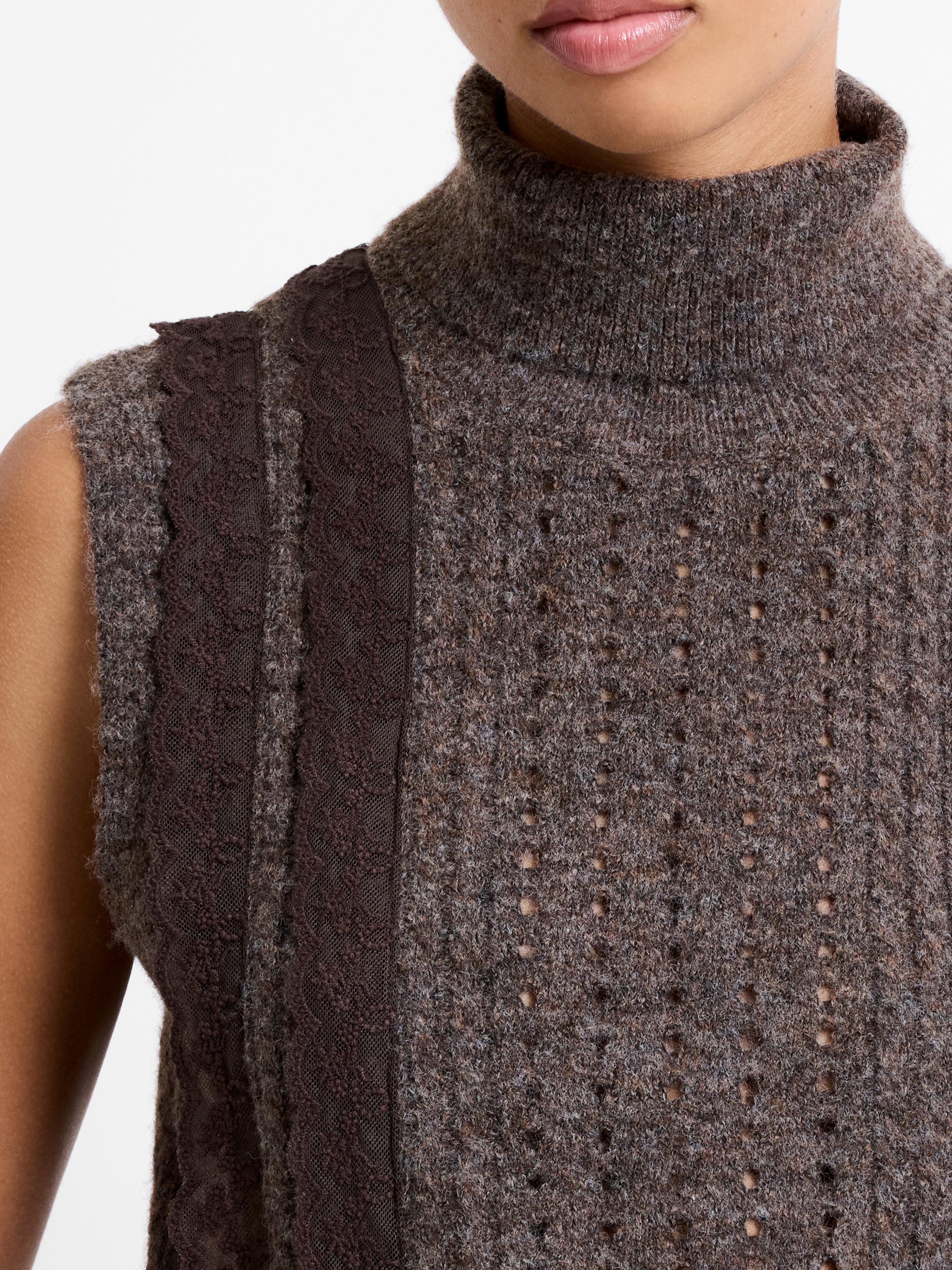 Kezia Recycled Lace Sleeveless Jumper