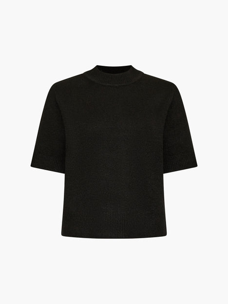 Kezia Recycled Short Sleeve Mock Neck Jumper
