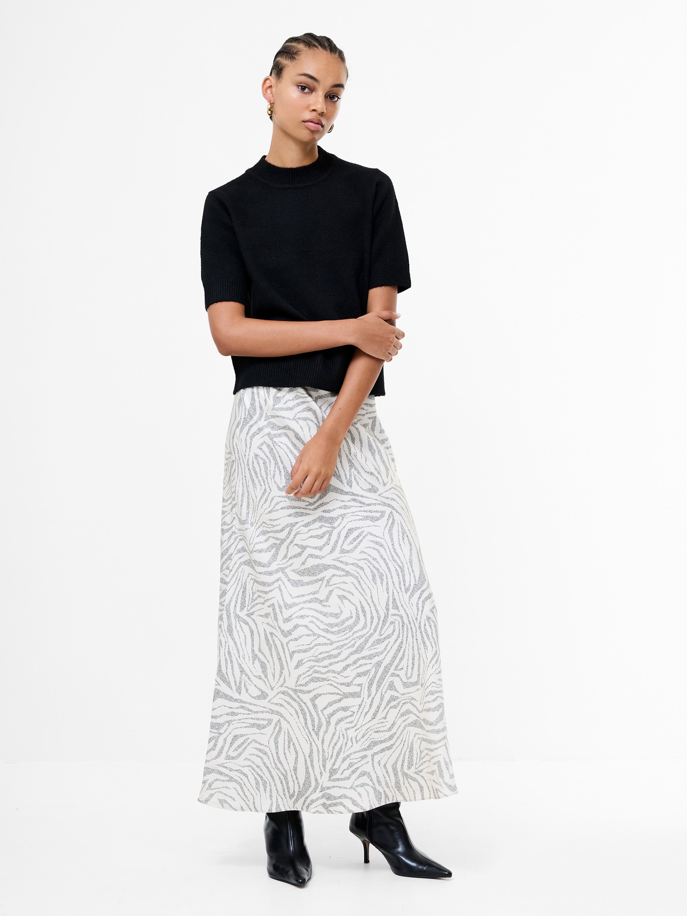 Kezia Recycled Short Sleeve Mock Neck Jumper