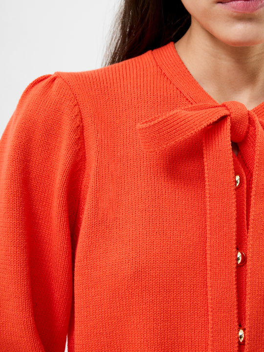 Varli Long Sleeve Tie Neck Cardigan