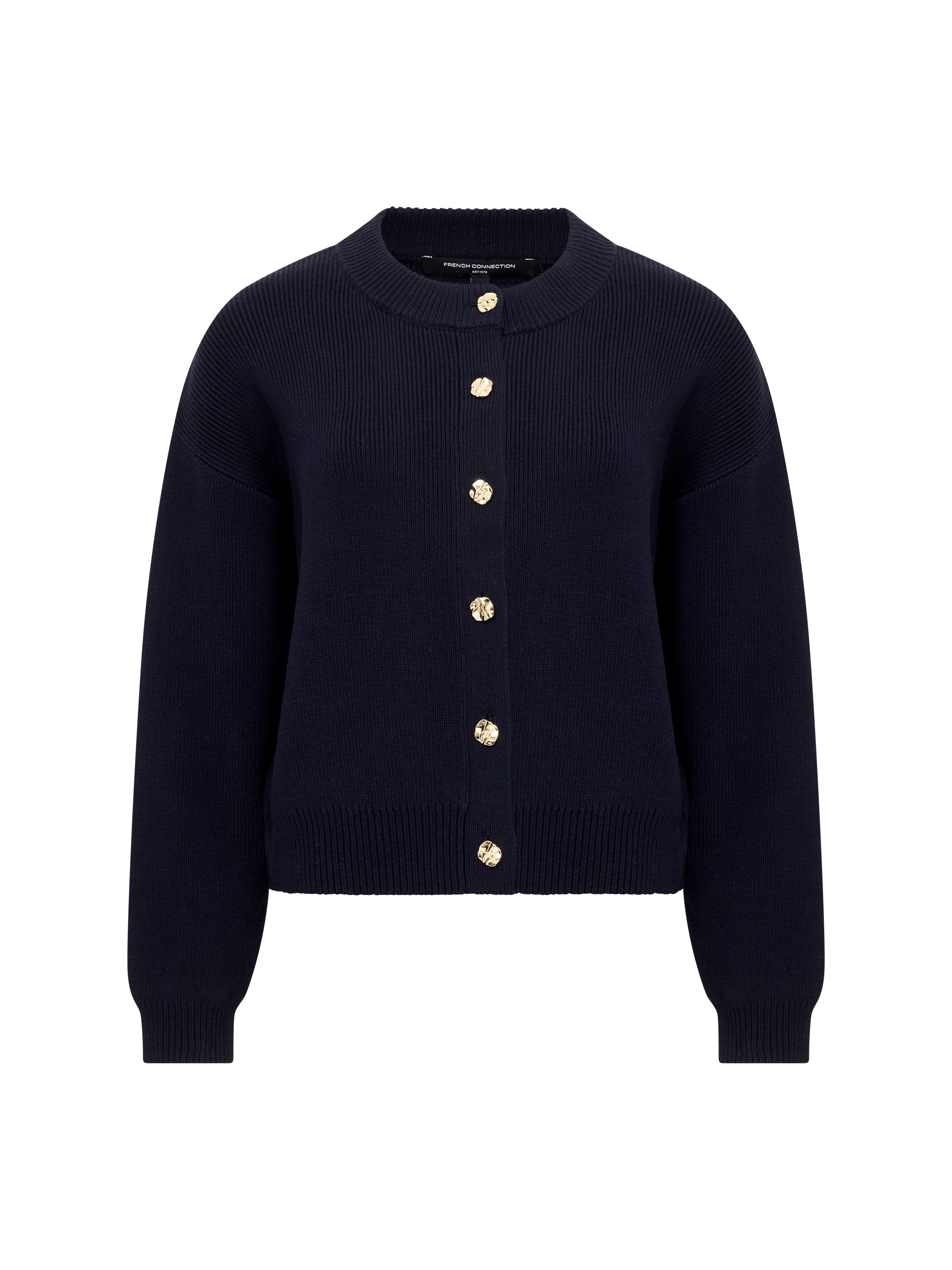 Milano Mozart Knit Button Down Cardigan Utility Blue | French