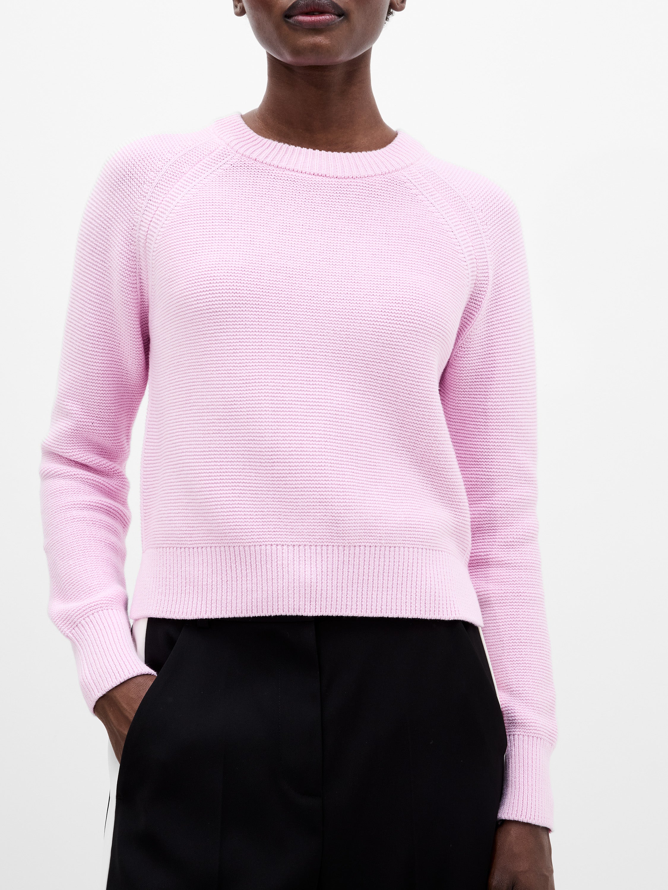 Lily Mozart Crew Neck Jumper Violet Pink French Connection UK