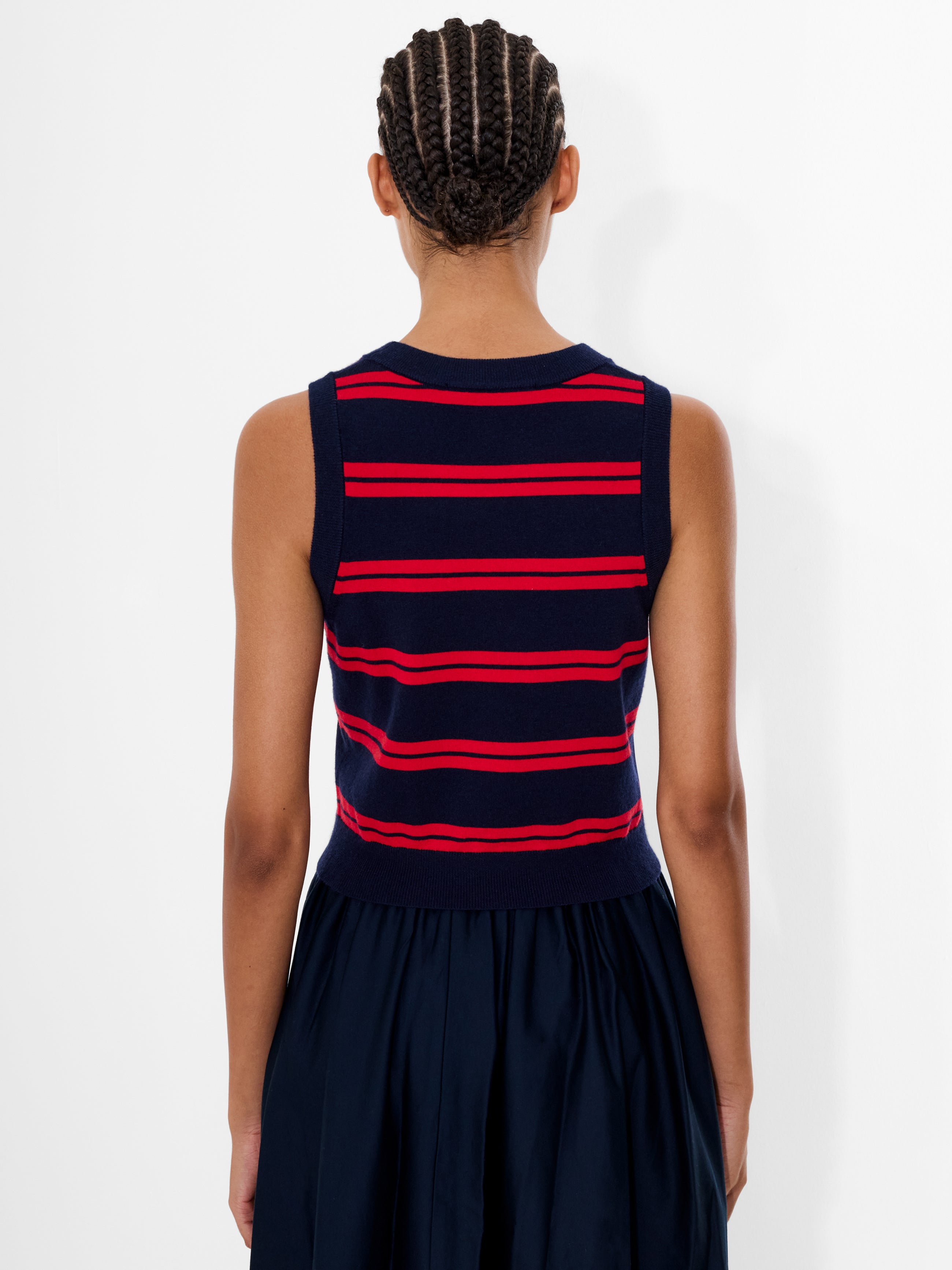 Padma Fine Knit Striped Vest