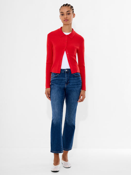 Cosysoft Knit Button Down Long Sleeve Top