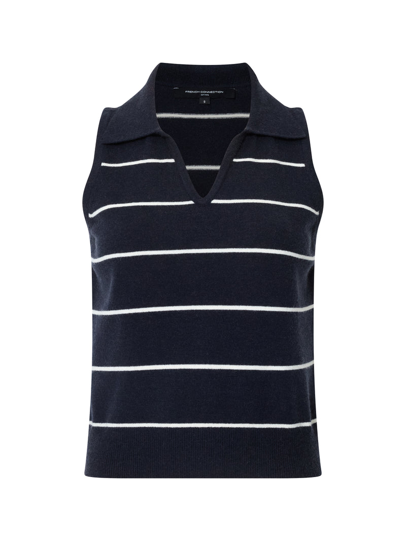 Sloane Knit Collared Sleeveless Top