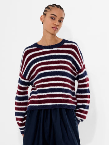 Chunky Alpaca Stripe Pullover Jumper