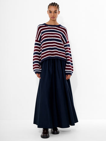 Chunky Alpaca Stripe Pullover Jumper