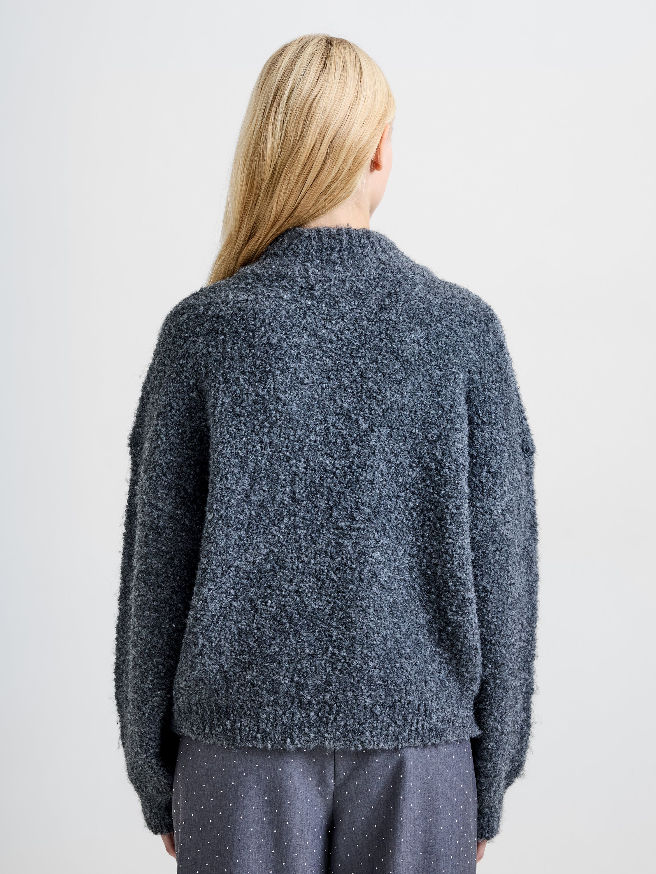 Renee Boucle Half Zip Jumper Charcoal Grey | French Connection UK