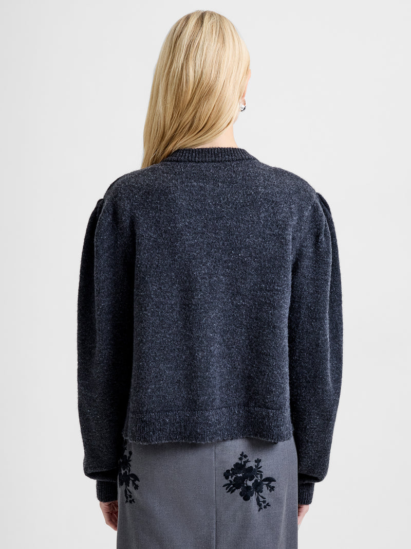Irma Front Velvet Bow Cardigan