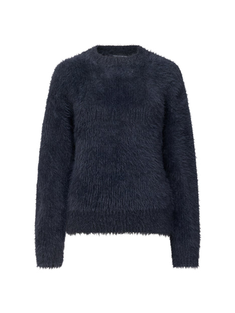 Lucile Mock Neck Fluffy Knit Jumper