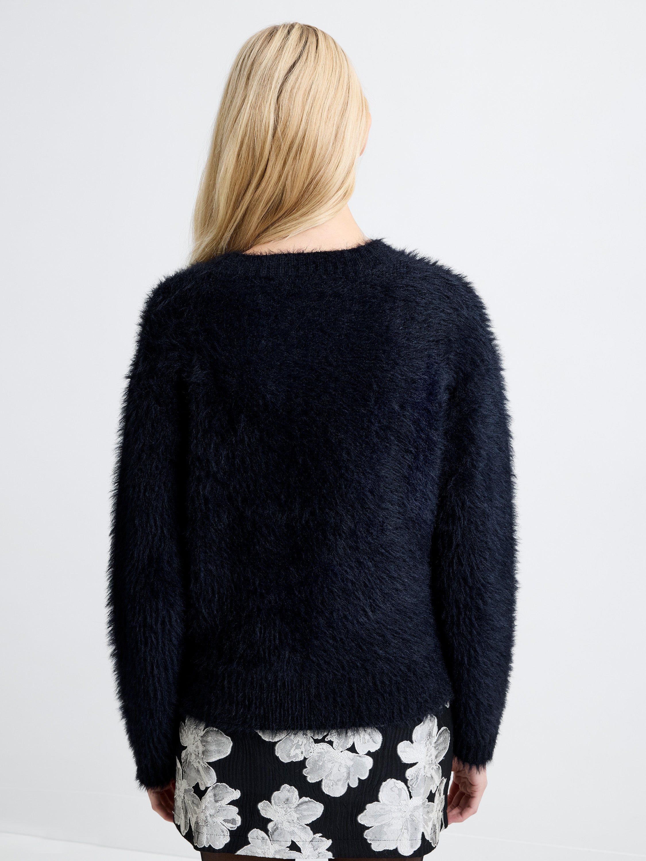 Lucile Mock Neck Fluffy Knit Jumper