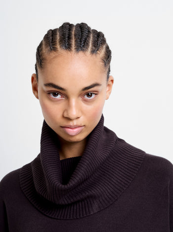 Babysoft Ribbed Cowl Neck Jumper