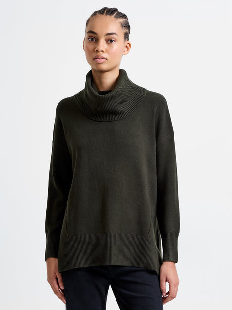 Babysoft Ribbed Cowl Neck Jumper