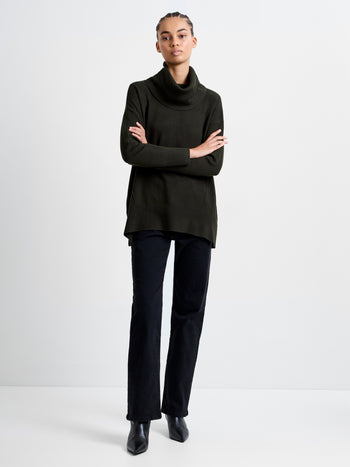 Babysoft Ribbed Cowl Neck Jumper