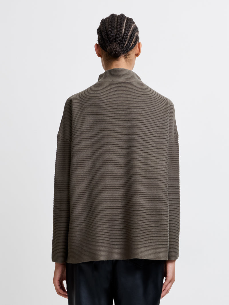 Babysoft Ribbed Mock Neck Jumper