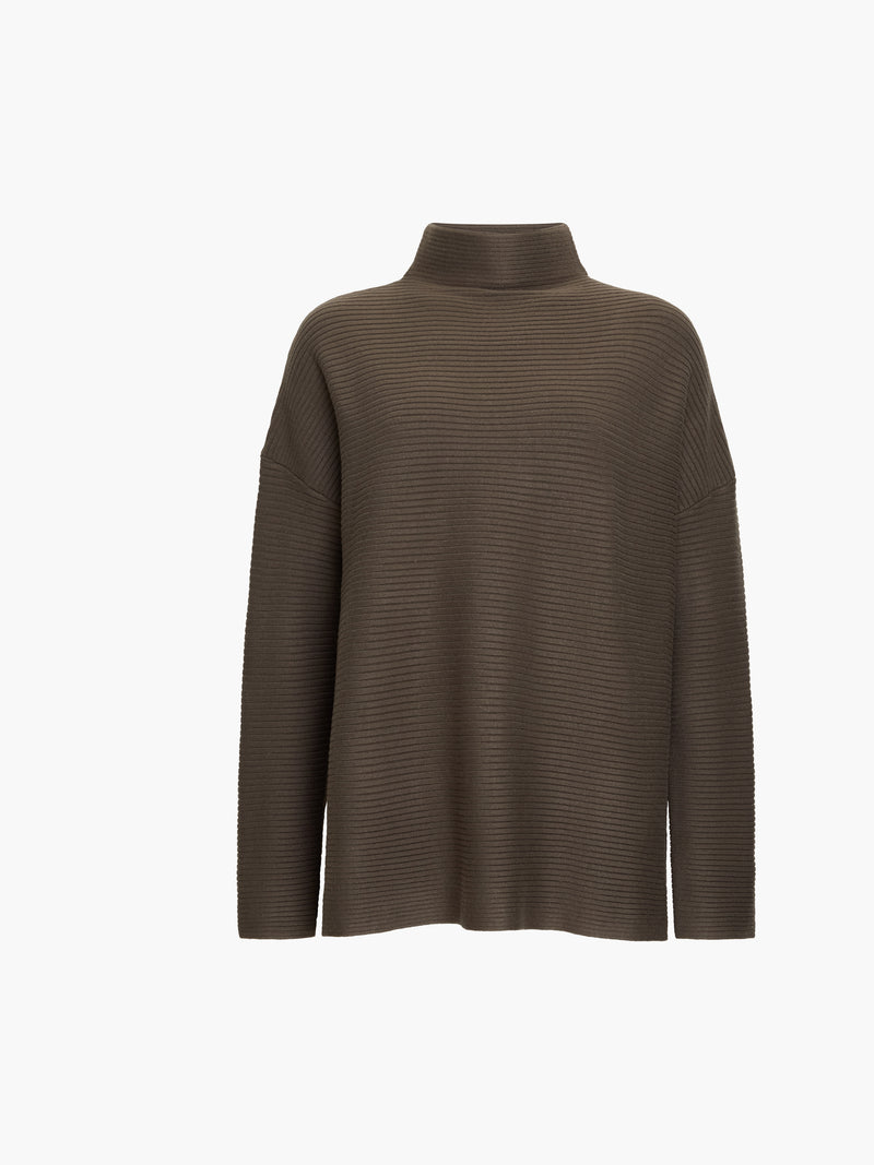 Babysoft Ribbed Mock Neck Jumper