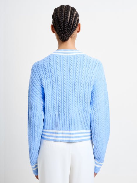 Babysoft Cable V Neck Jumper