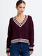 Babysoft Cable Knit V Neck Jumper