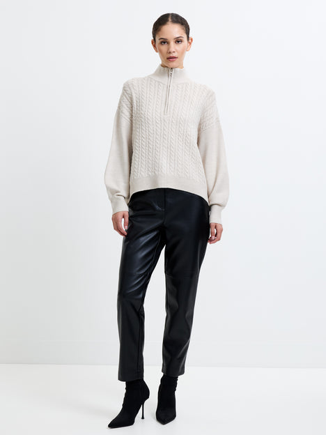Babysoft Cable Knit Half Zip Jumper