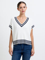 Babysoft Cable Knit V-Neck Tank Vest