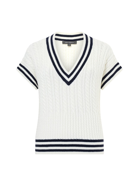 Babysoft Cable Knit V-Neck Tank Vest