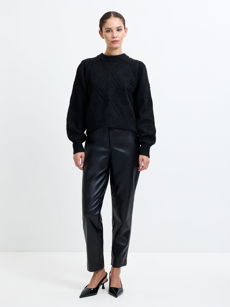 Bobble Knit Bow Jumper