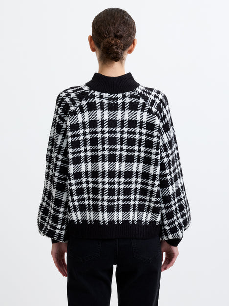 Check Crew Neck Jumper