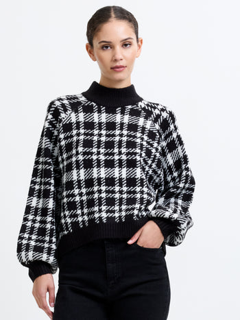 Check Crew Neck Jumper