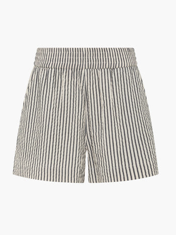 Lia Seersucker Striped Shorts