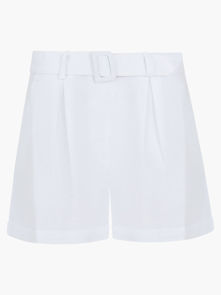 Belted Linen Shorts White | French Connection UK