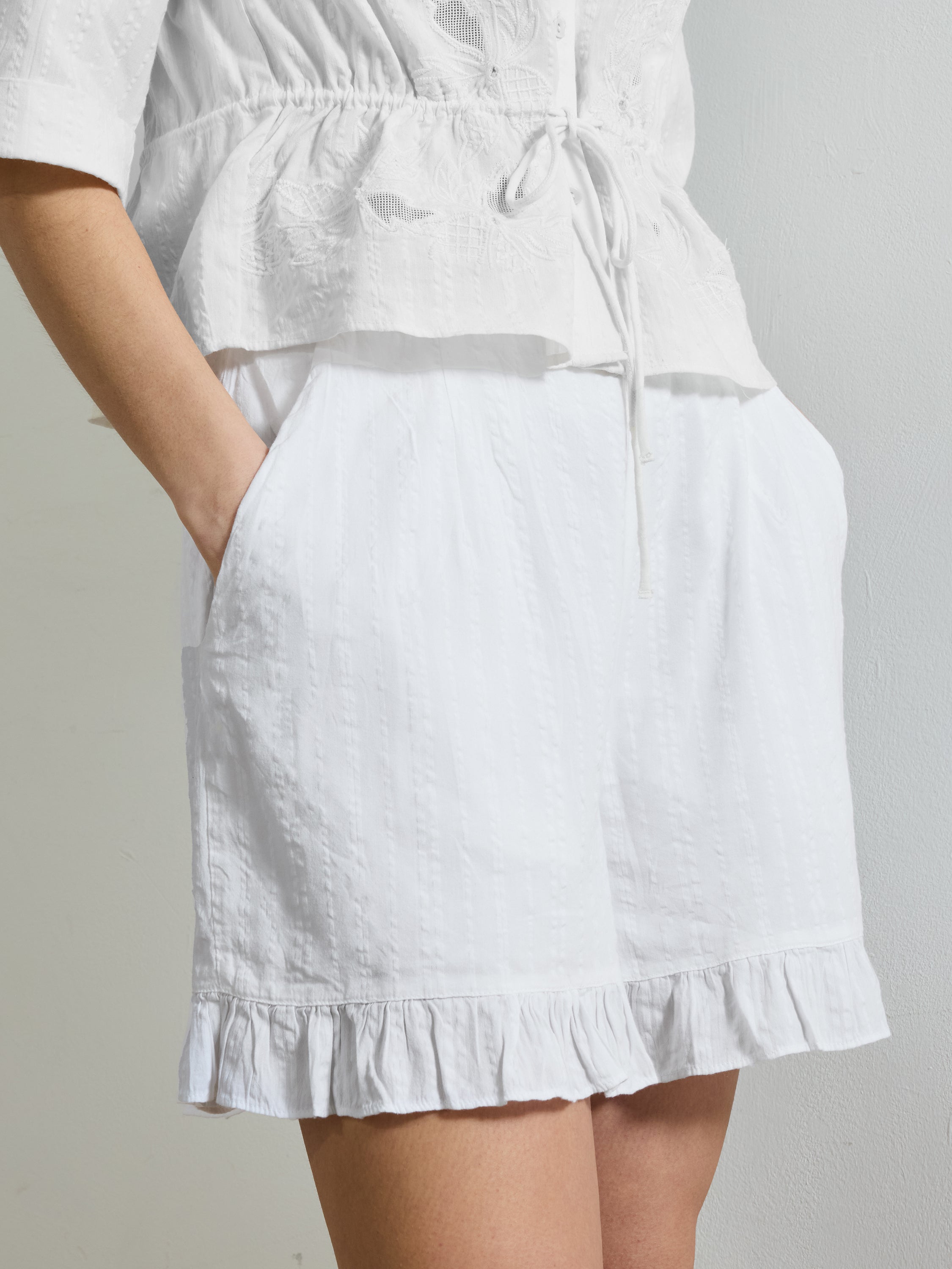 Barnet Cotton Striped Shorts