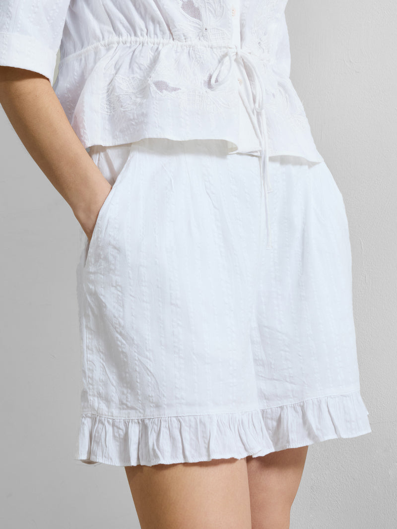 Barnet Cotton Striped Shorts