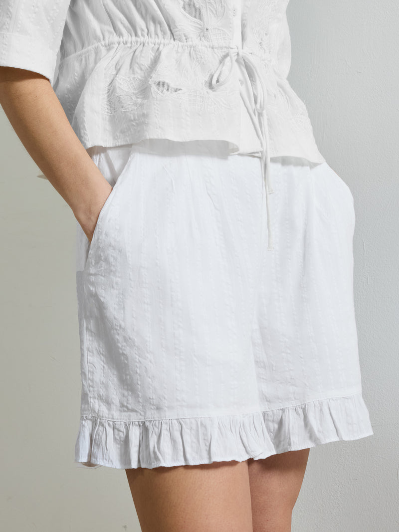 Barnet Cotton Striped Shorts