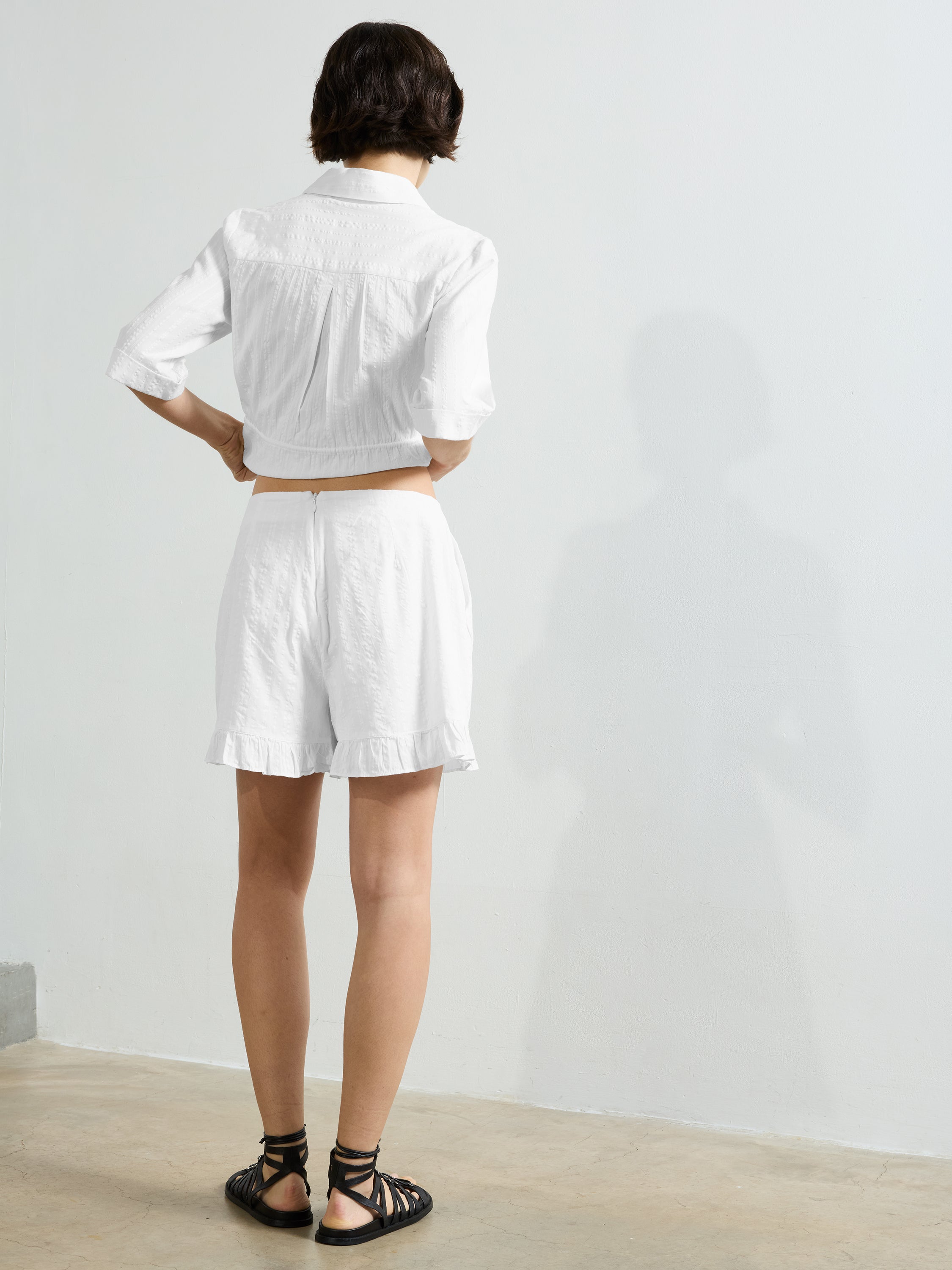 Barnet Cotton Striped Shorts