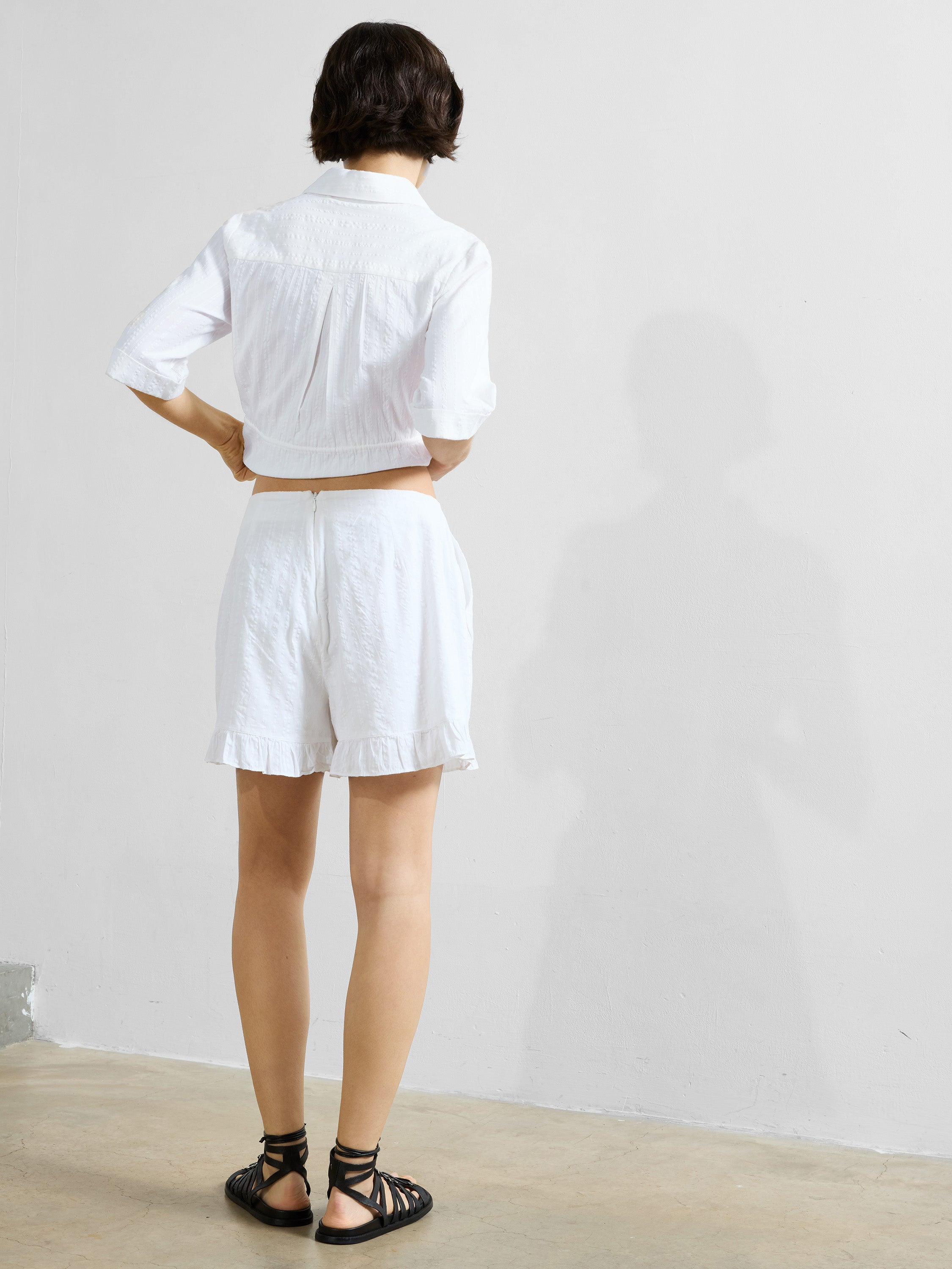 Barnet Cotton Striped Shorts