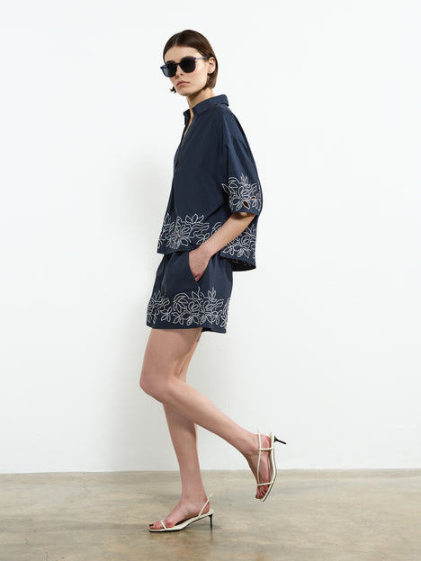 Alissa Cotton Popover Shirt