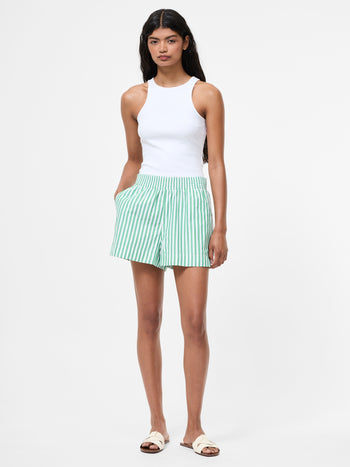 Stripe Shirting Shorts