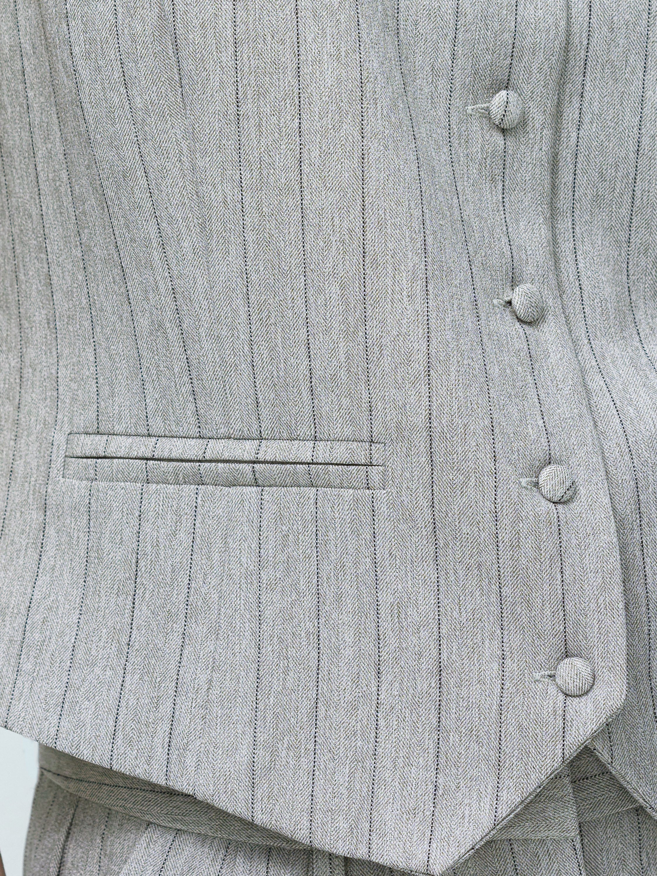 Enya Tailored Grey Pinstripe Waistcoat