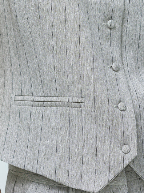 Enya Tailored Grey Pinstripe Waistcoat