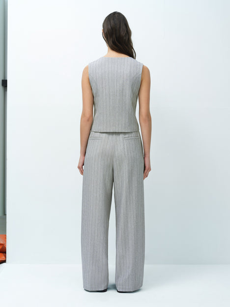 Enya Tailored Grey Pinstripe Waistcoat