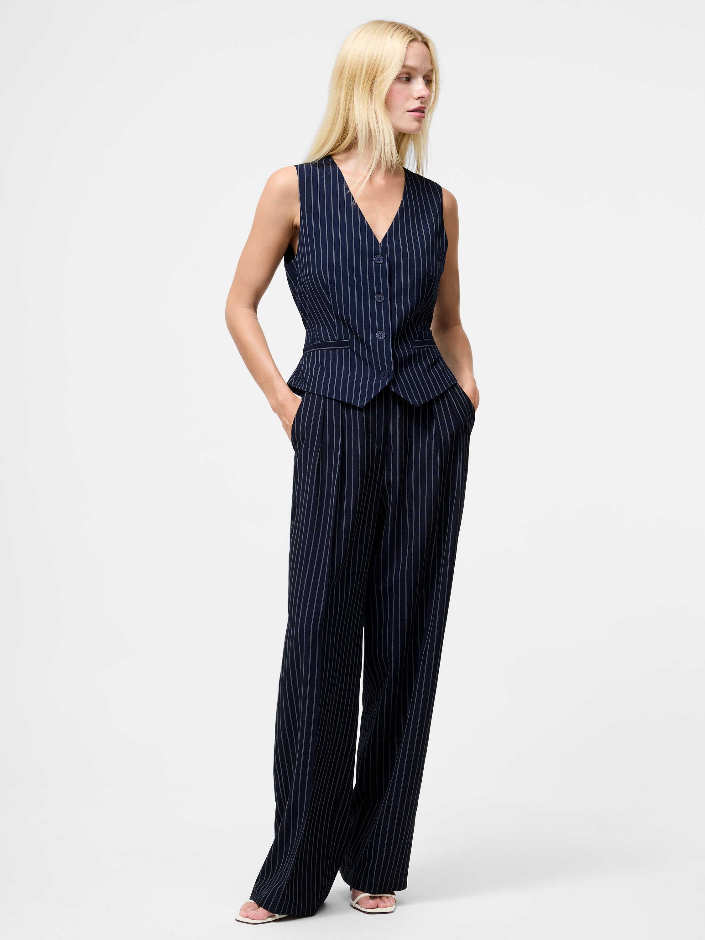Pinstripe Tailored Waistcoat