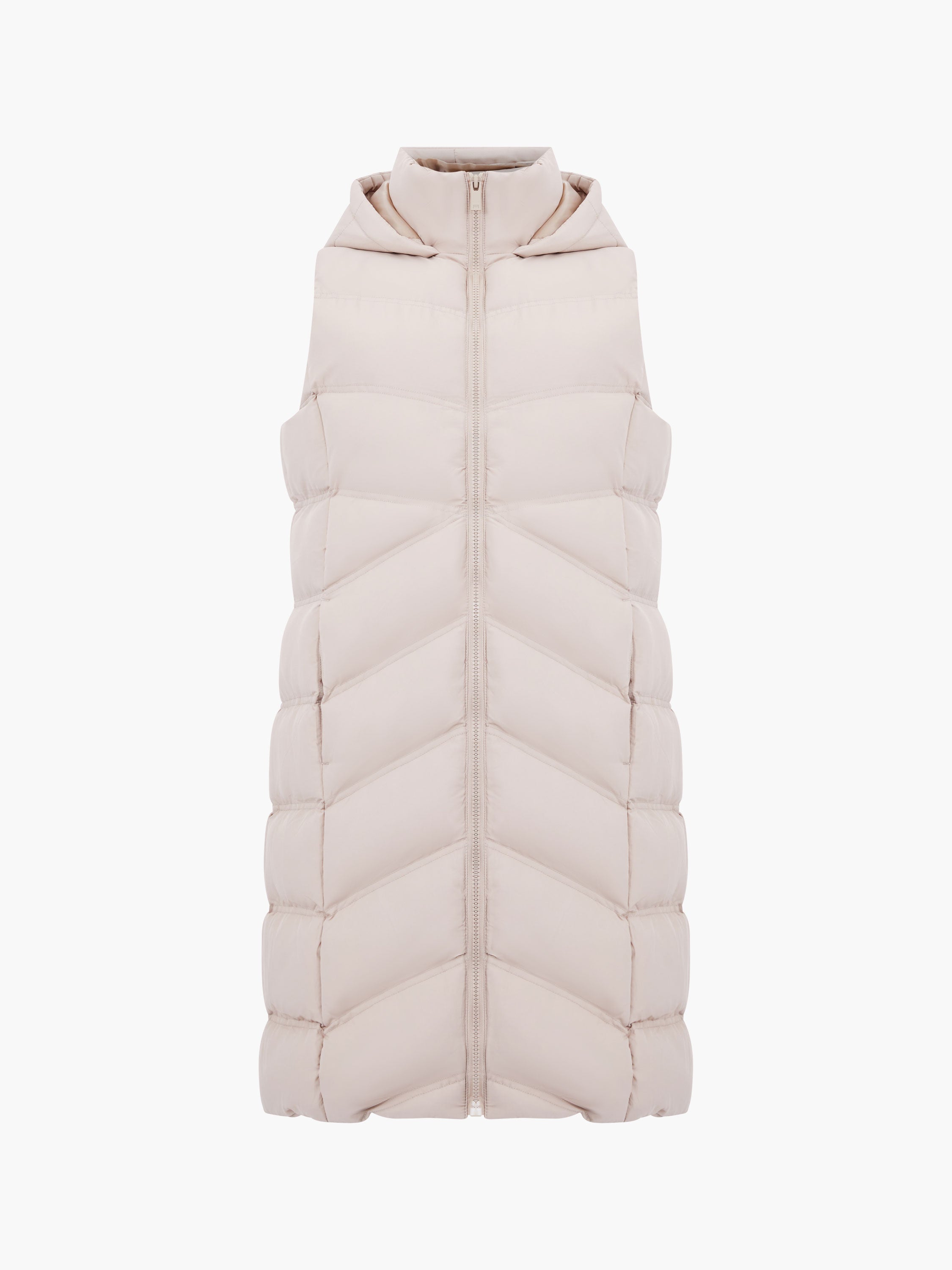 Hooded Row Mid Length Gilet