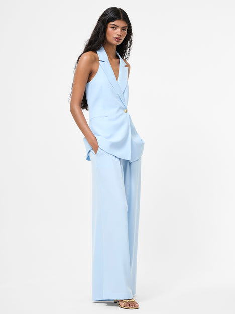 Sleek Tailored Halterneck Suit Waistcoat