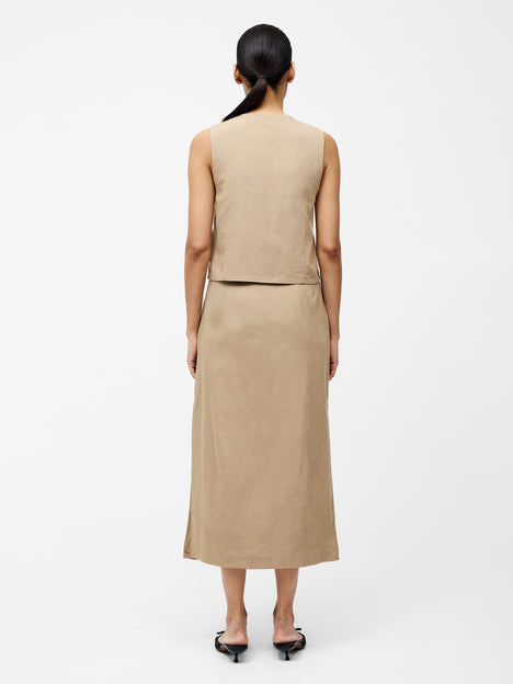 Linen Single Breasted Waistcoat