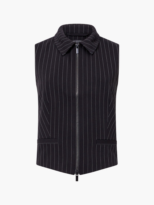 Morgan Tailored Pinstripe Zip Up Waistcoat