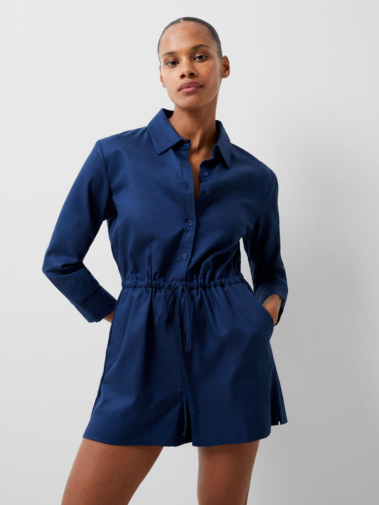 Bodie Blend Playsuit Midnight Blue | French Connection UK