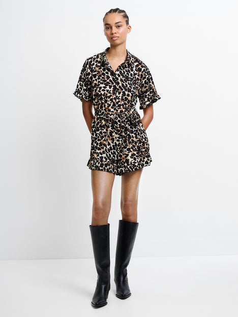 Leopard Print Playsuit