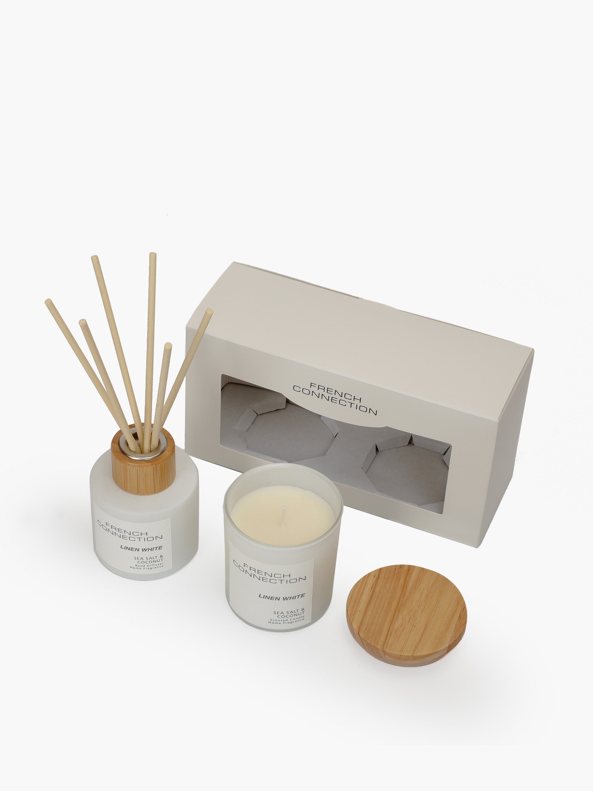 Linen White Serenity Candle & Diffuser Set